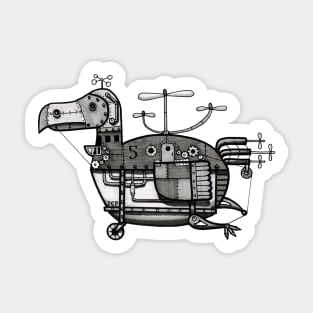 Flying Dodo: Steampunk Machine Sticker